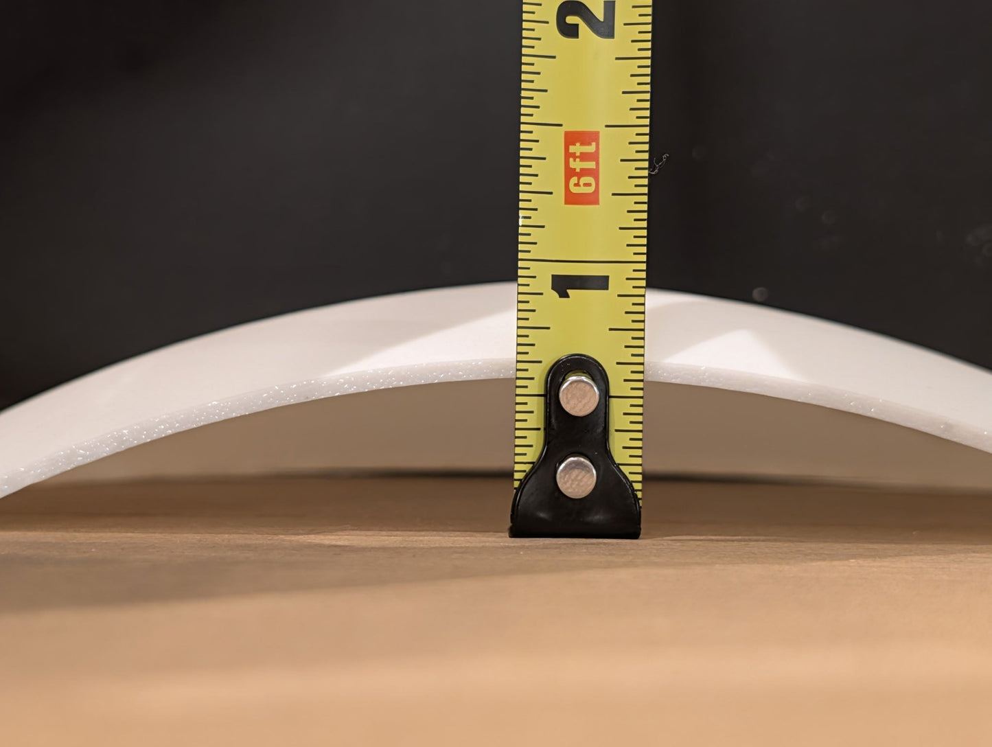 C2 Creative Crafts white stoma protector base plate, 4in x 6 3/4in, 2mm thick, with a 2 7/8in diameter hole.