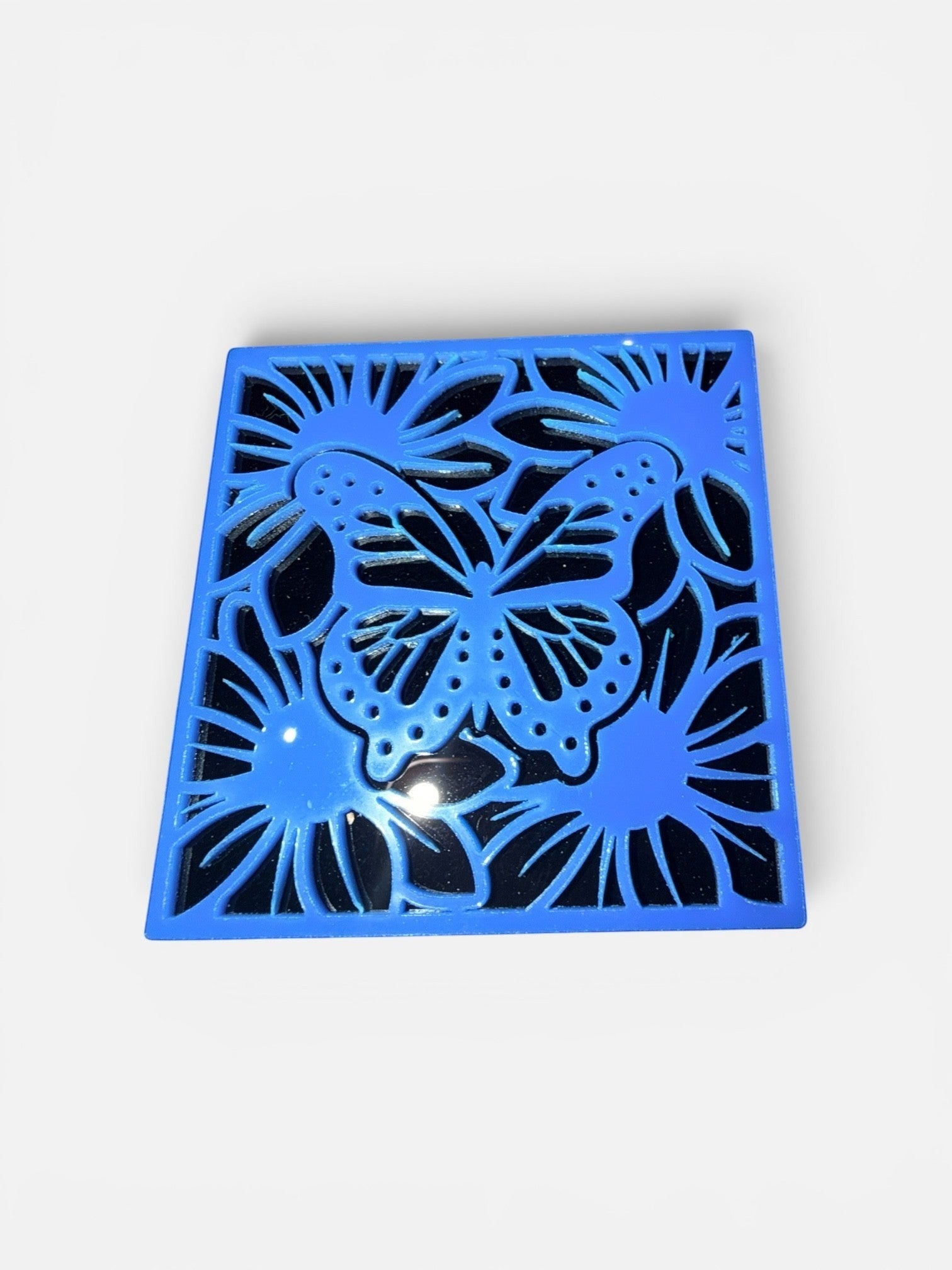 C2 Creative Crafts blue laser-cut acrylic butterfly and sunflower decorative magnet
